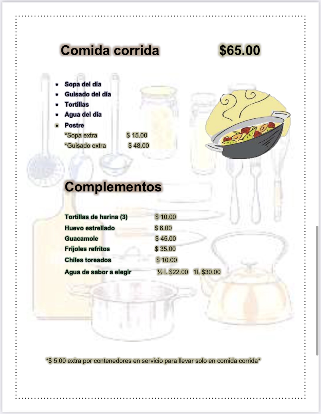 Carta de La Marquesita Snacks & Coffee en Lerma — página 8