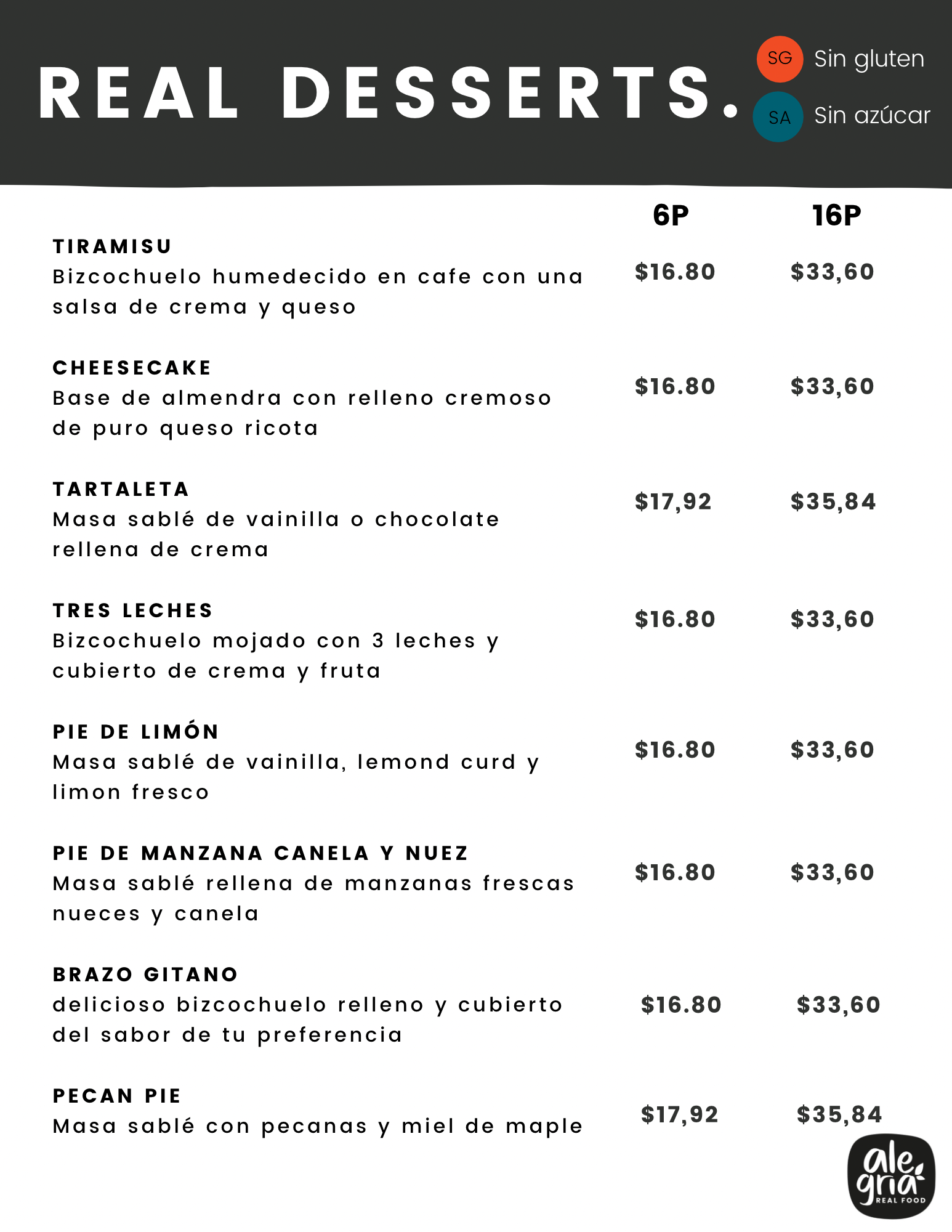 Carta de Alegria Real Food en Quito — página 5