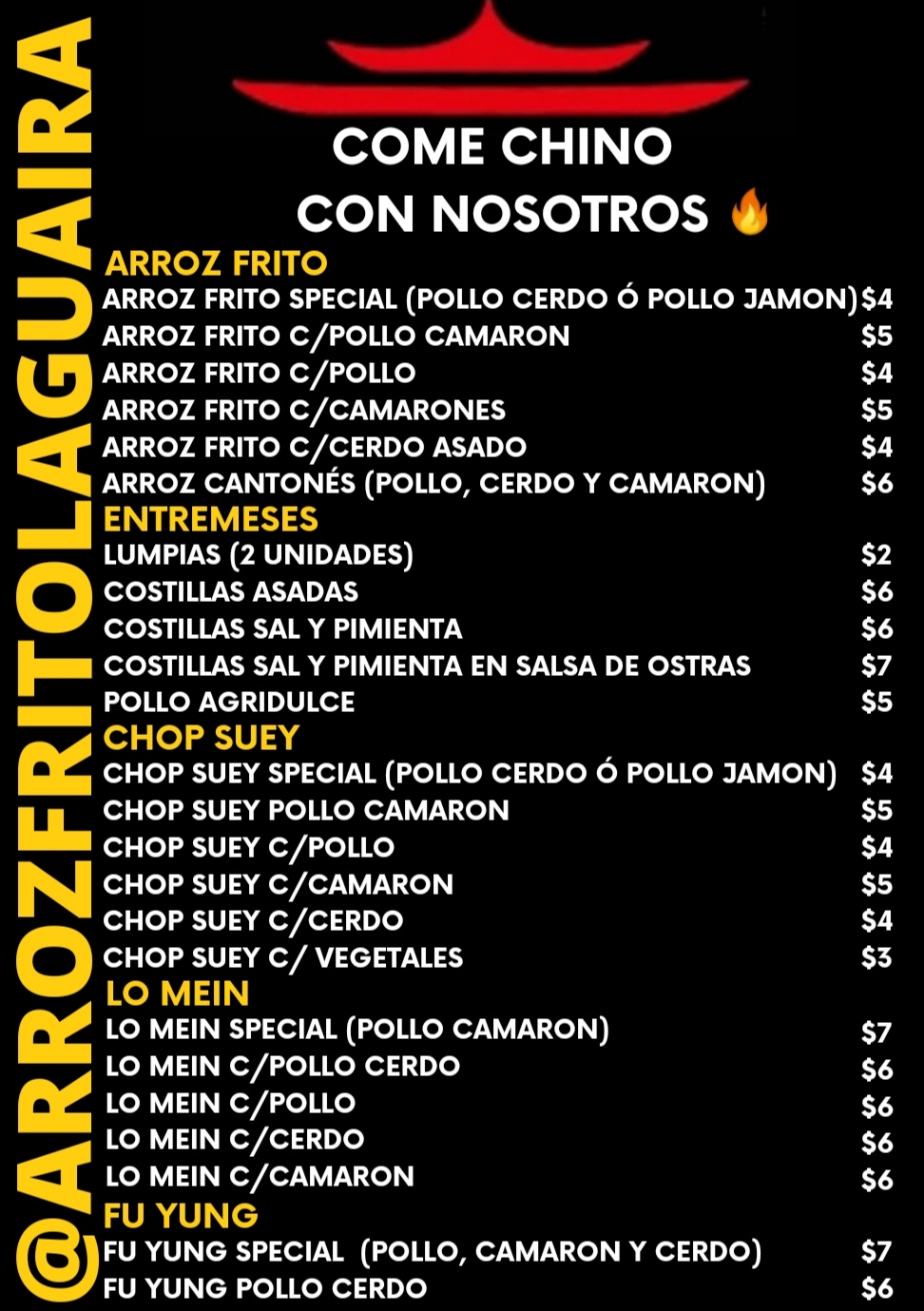 Carta de Arrozfritolaguaira en Catia La Mar, Vargas — página 1