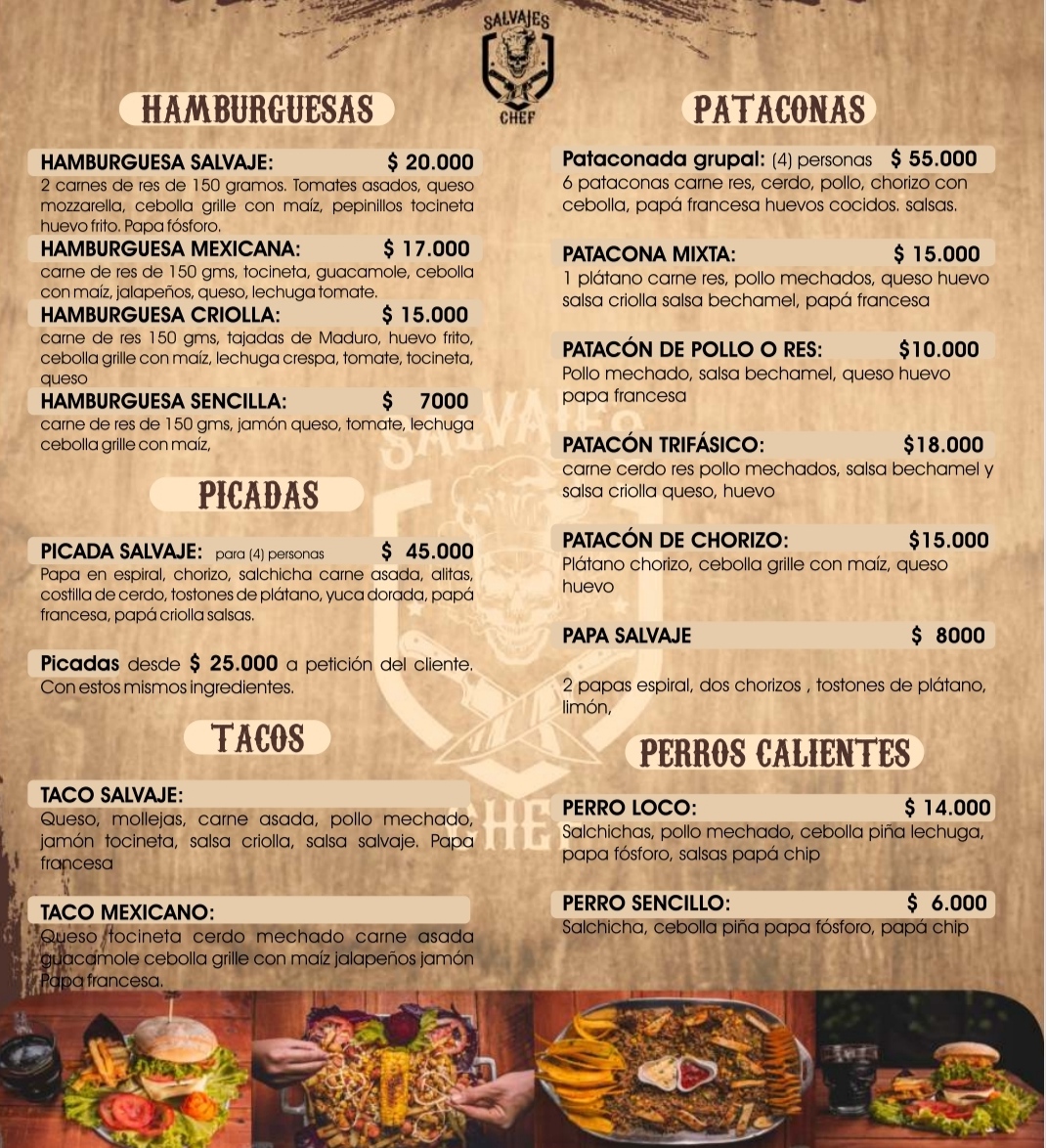 Carta de SALVAJE'S CHEF en Tauramena — página 4