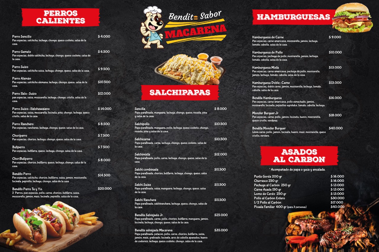 Carta de Bendito Sabor Macarena en Barranquilla , Atlantico — página 3