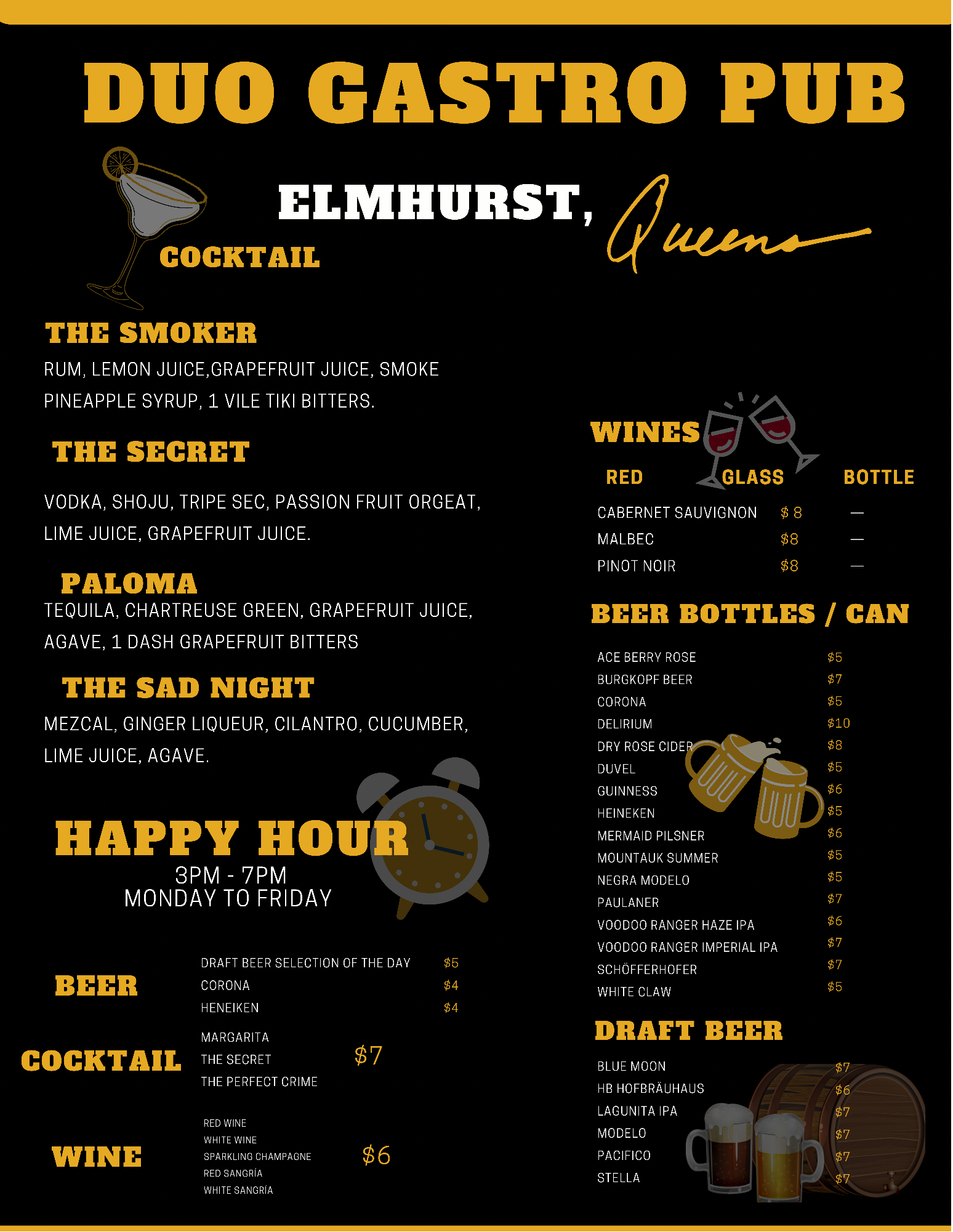 Carta de DUO GASTRO PUB QNS en Elmhurst  — página 2