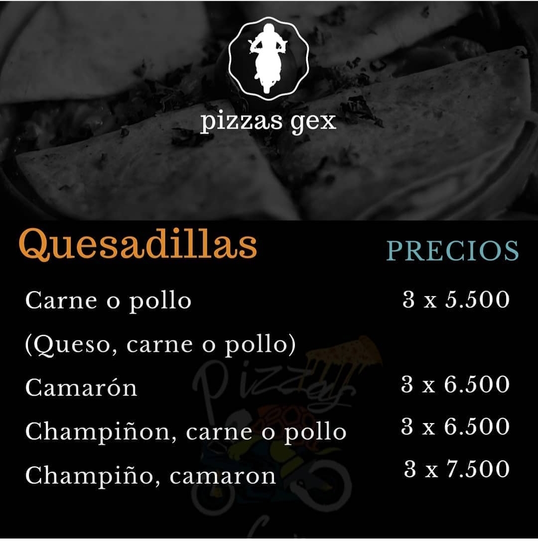 Carta de Pizzas Gex en San esteban — página 3