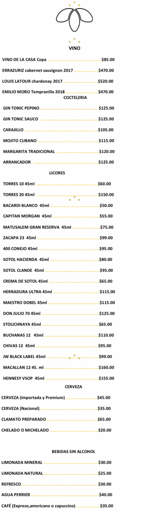 Carta de Sauco Bistro  en Chihuahua  — página 2