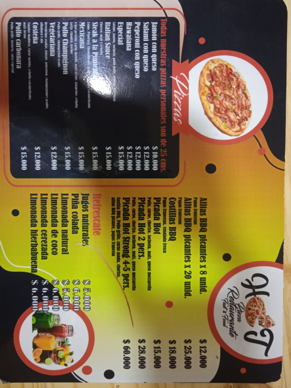 Carta de HOTpizza  en Cartagena — página 1