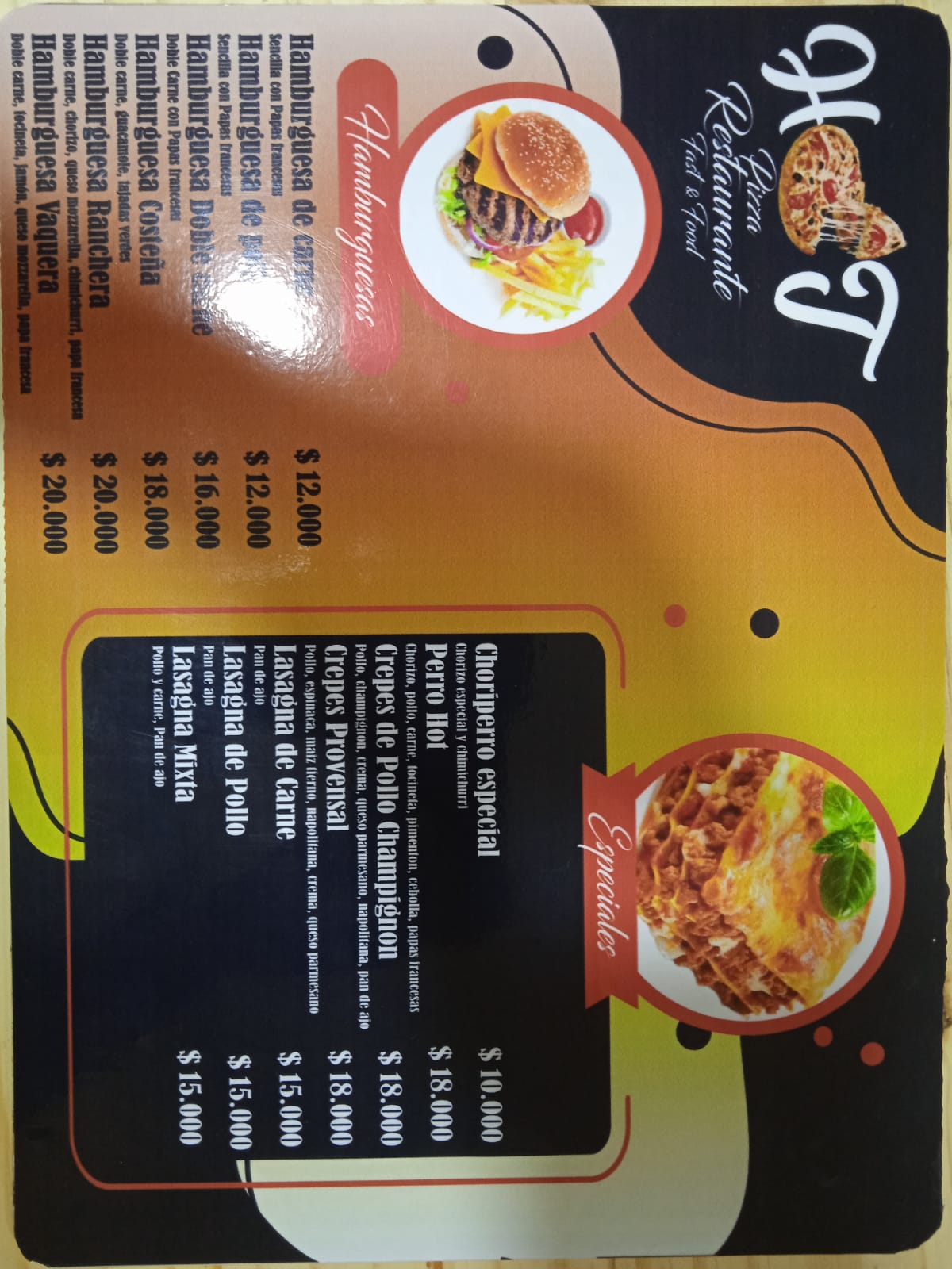Carta de HOTpizza  en Cartagena — página 2