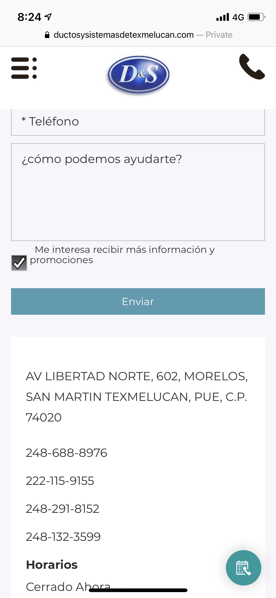 Carta de Kimchee  en San Andrés Cholula puebla  , Puebla  — página 7