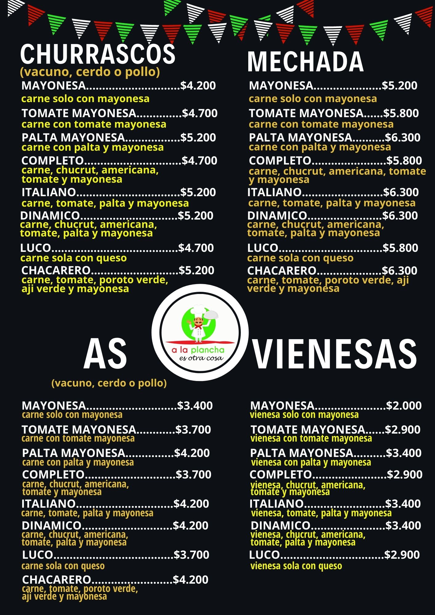 Carta de A La Plancha Es Otra Cosa en no — página 1