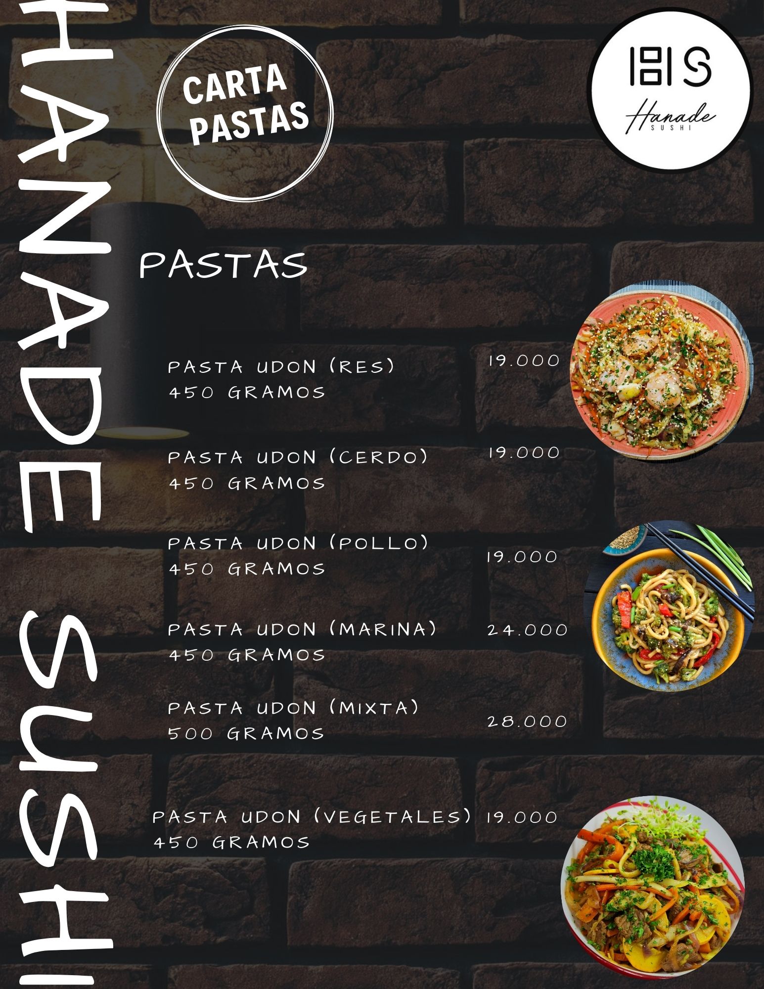 Carta de hanade sushi en Bogota — página 2