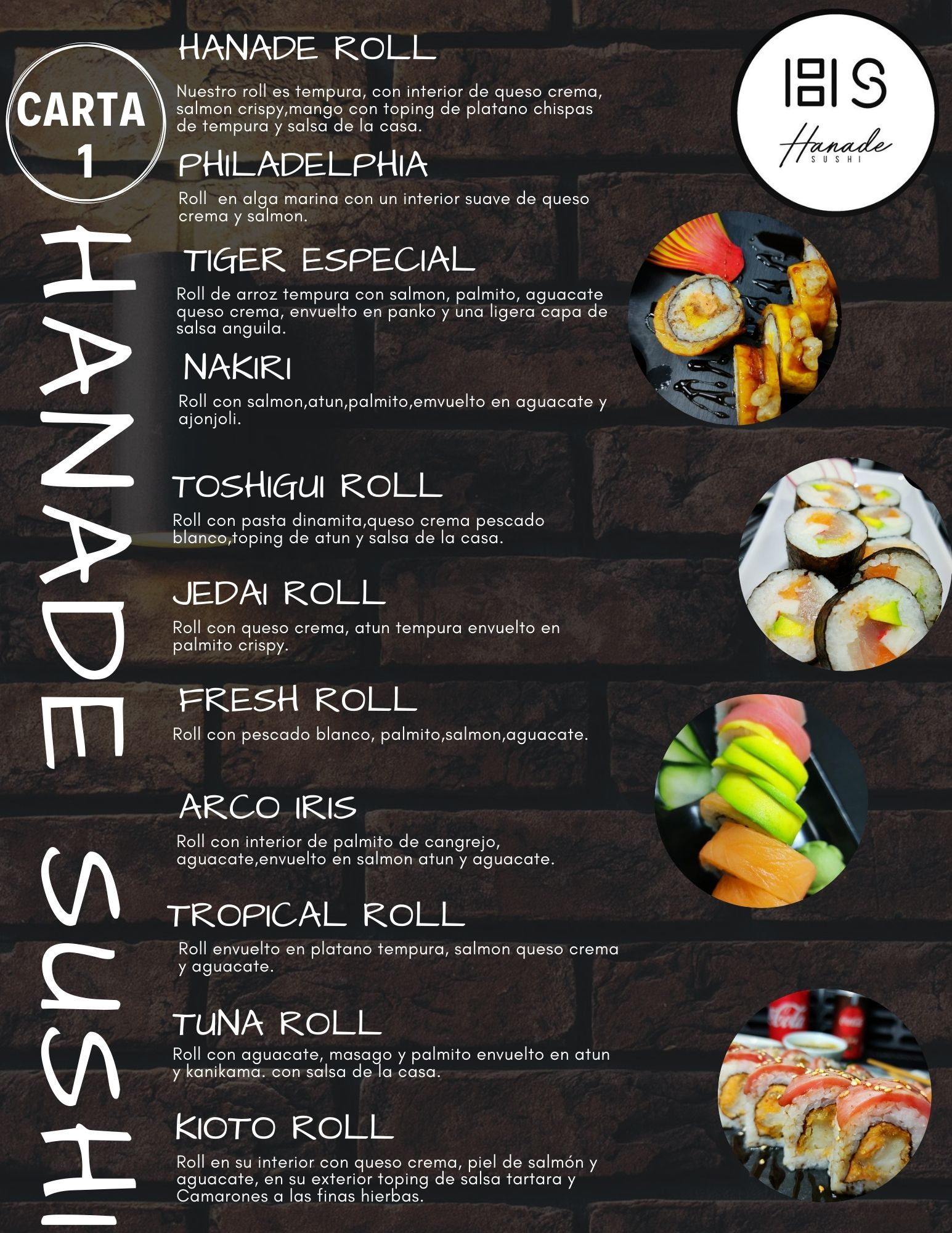 Carta de hanade sushi en Bogota — página 4