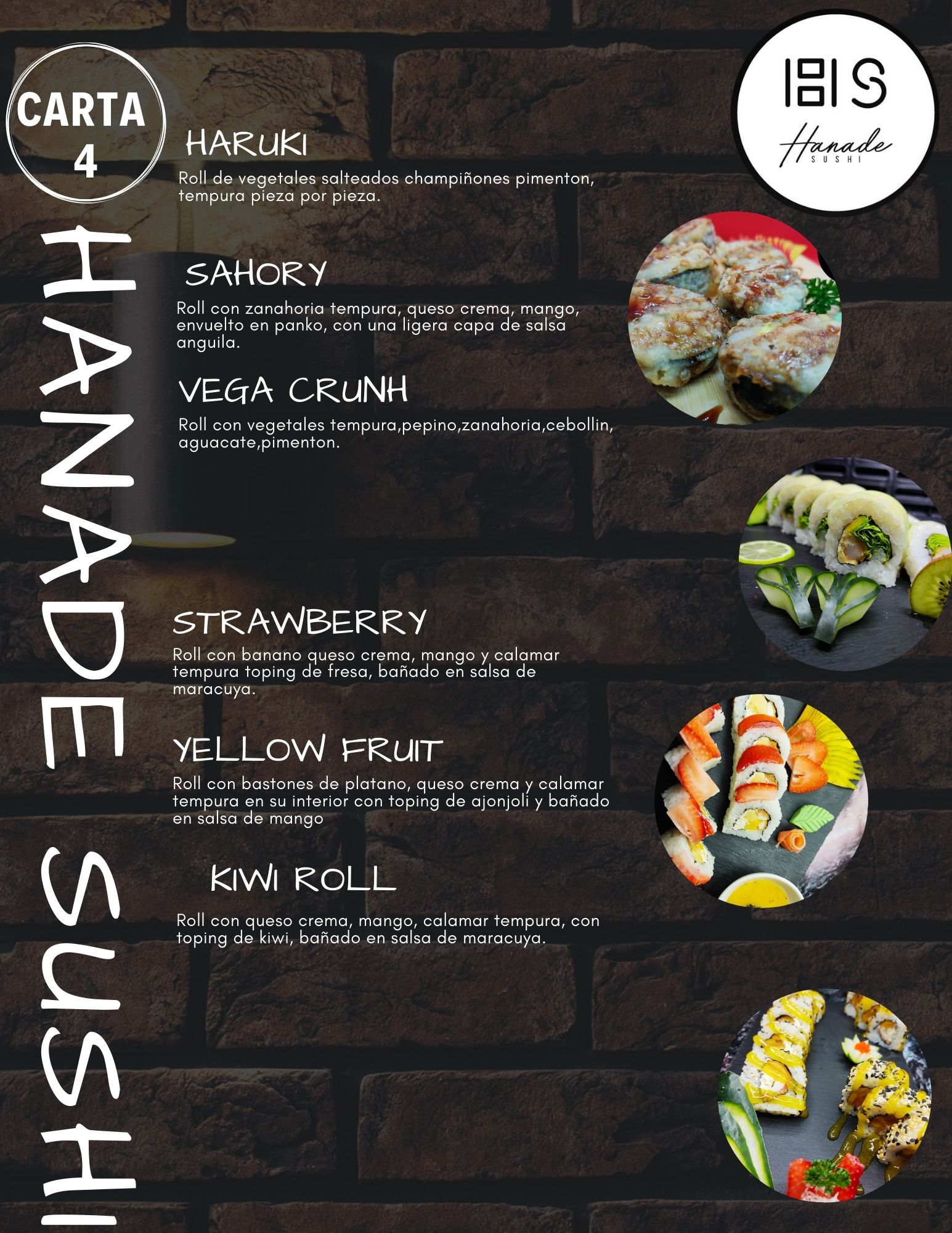 Carta de hanade sushi en Bogota — página 8