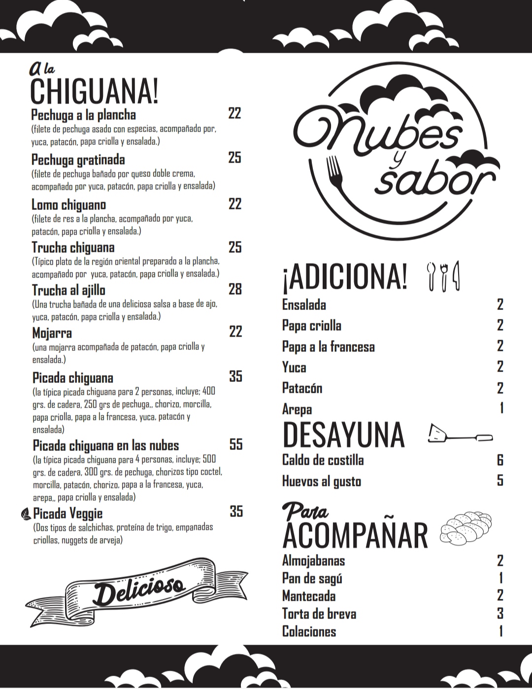 Carta de Nubes y Sabor en Choachí — página 2