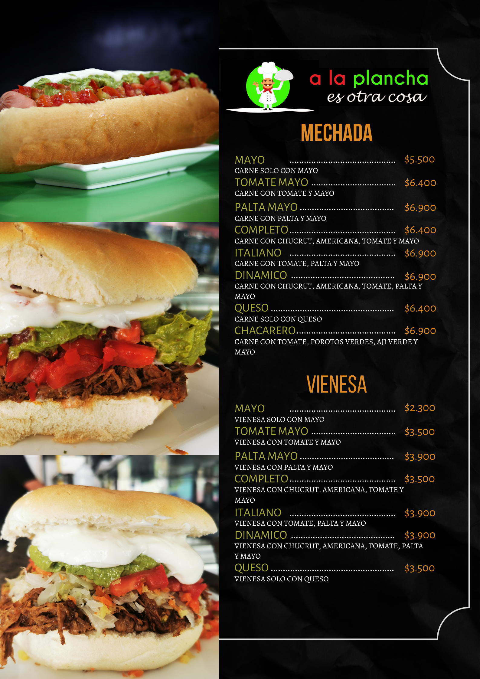 Carta de A La Plancha Es Otra Cosa en no — página 1
