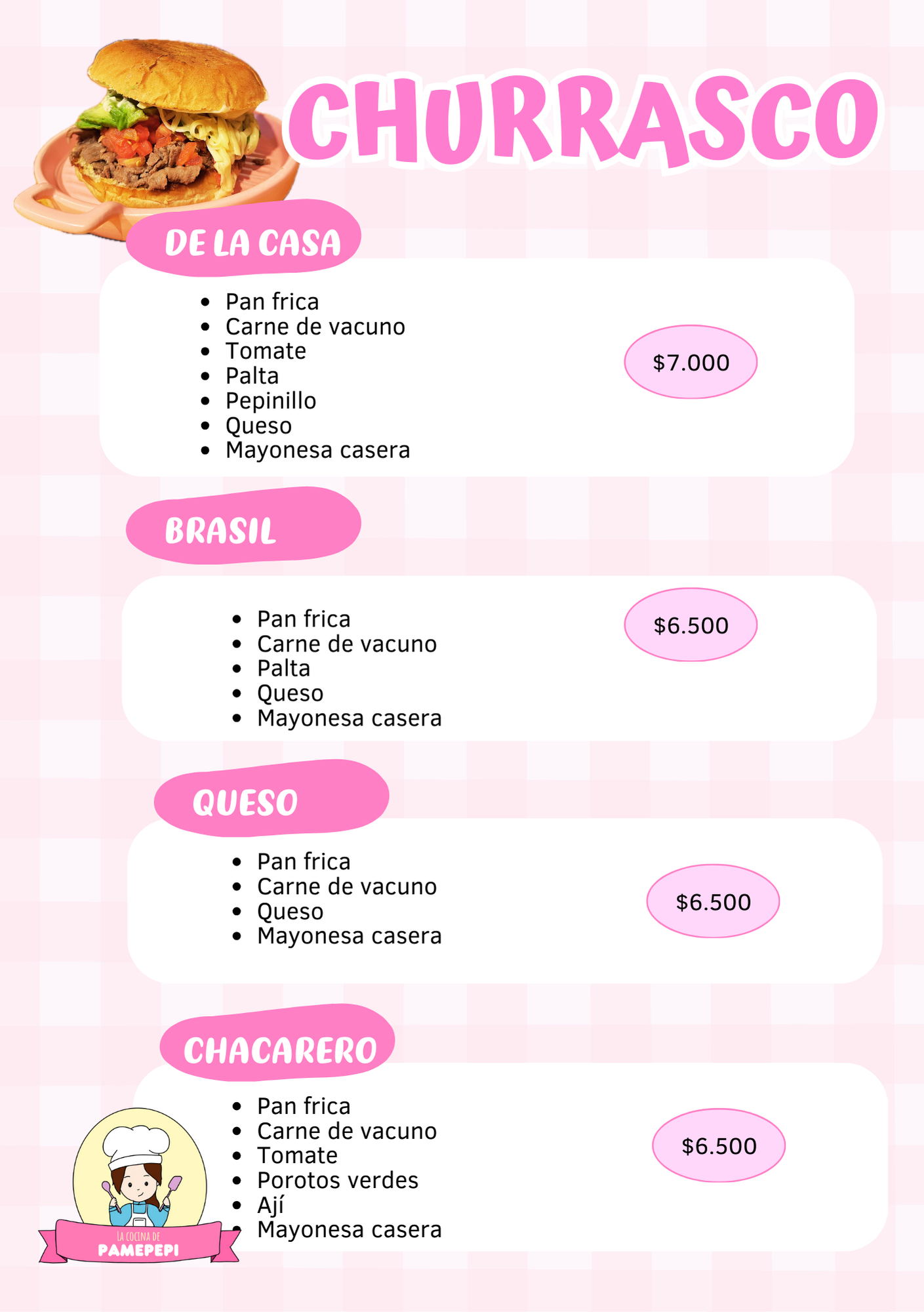 Carta de La Cocina de Pamepepi en Puerto Montt, Los Lagos — página 11
