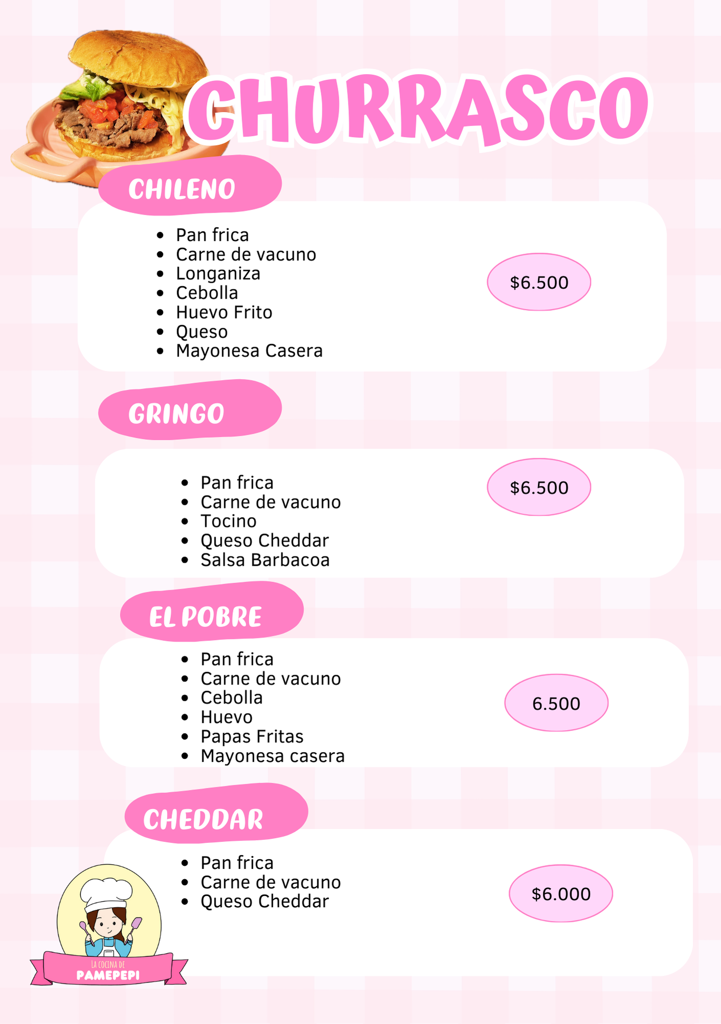 Carta de La Cocina de Pamepepi en Puerto Montt, Los Lagos — página 12