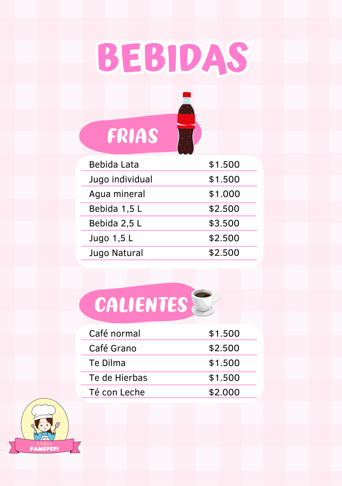 Carta de La Cocina de Pamepepi en Puerto Montt, Los Lagos — página 2