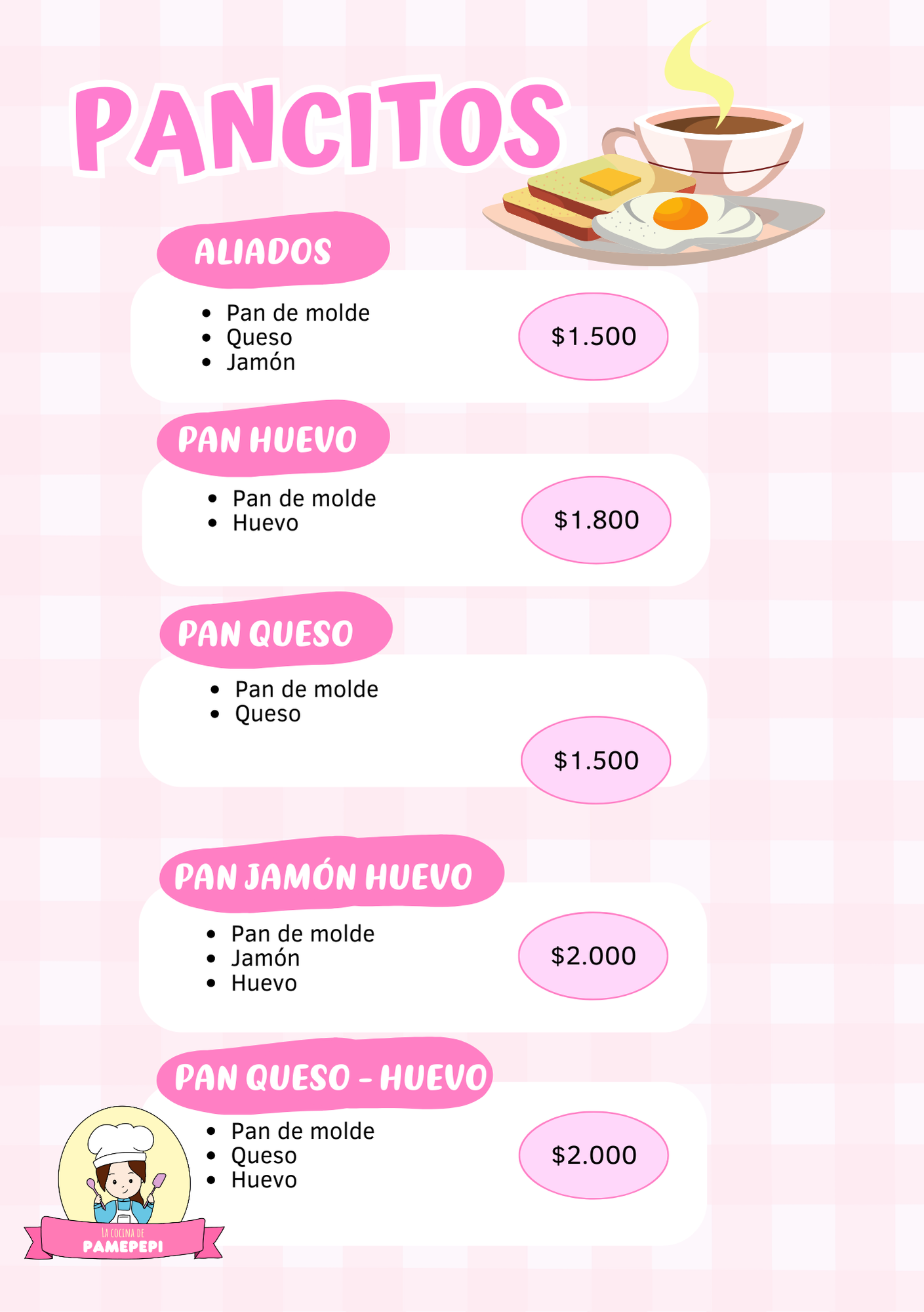 Carta de La Cocina de Pamepepi en Puerto Montt, Los Lagos — página 4