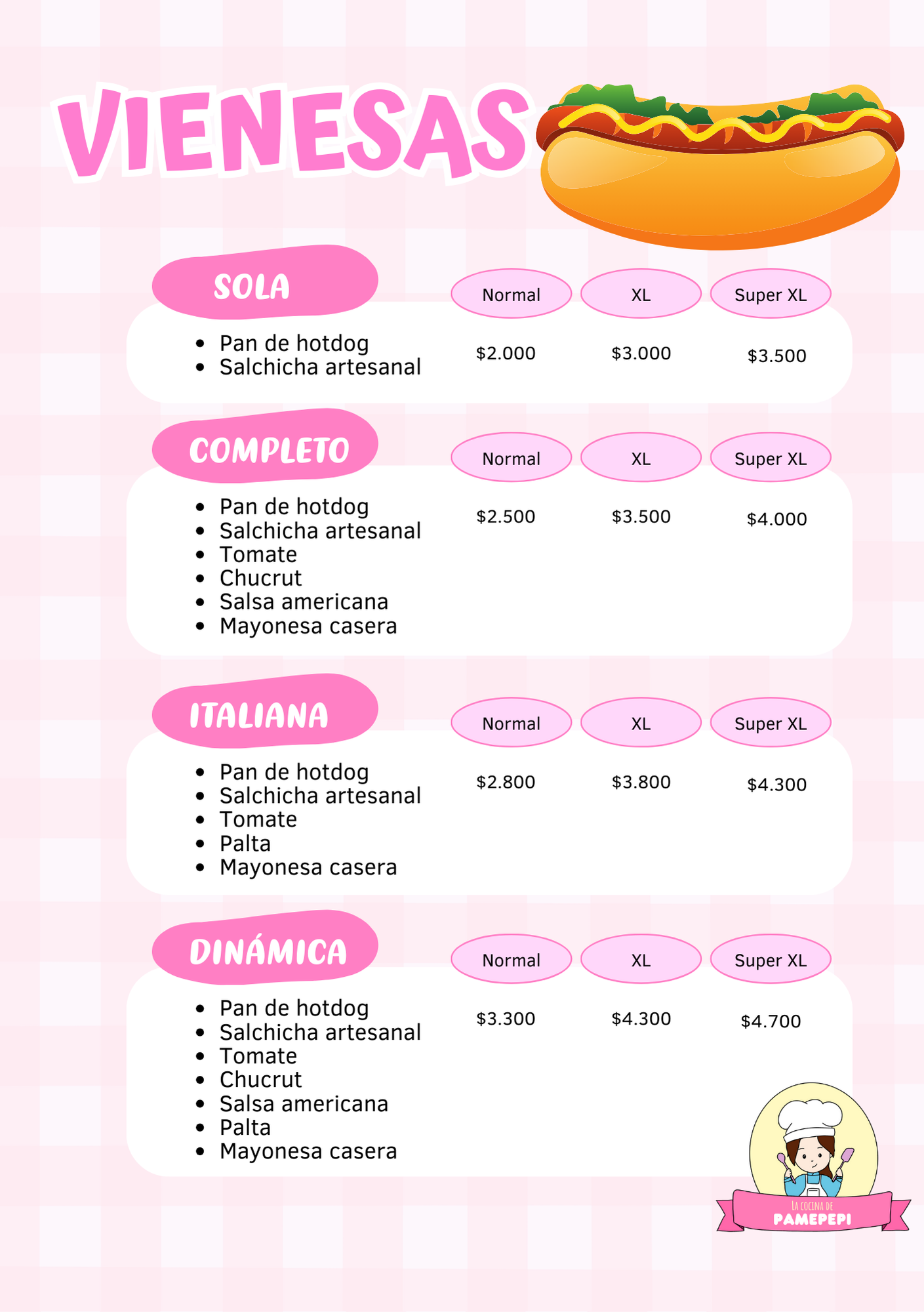 Carta de La Cocina de Pamepepi en Puerto Montt, Los Lagos — página 7
