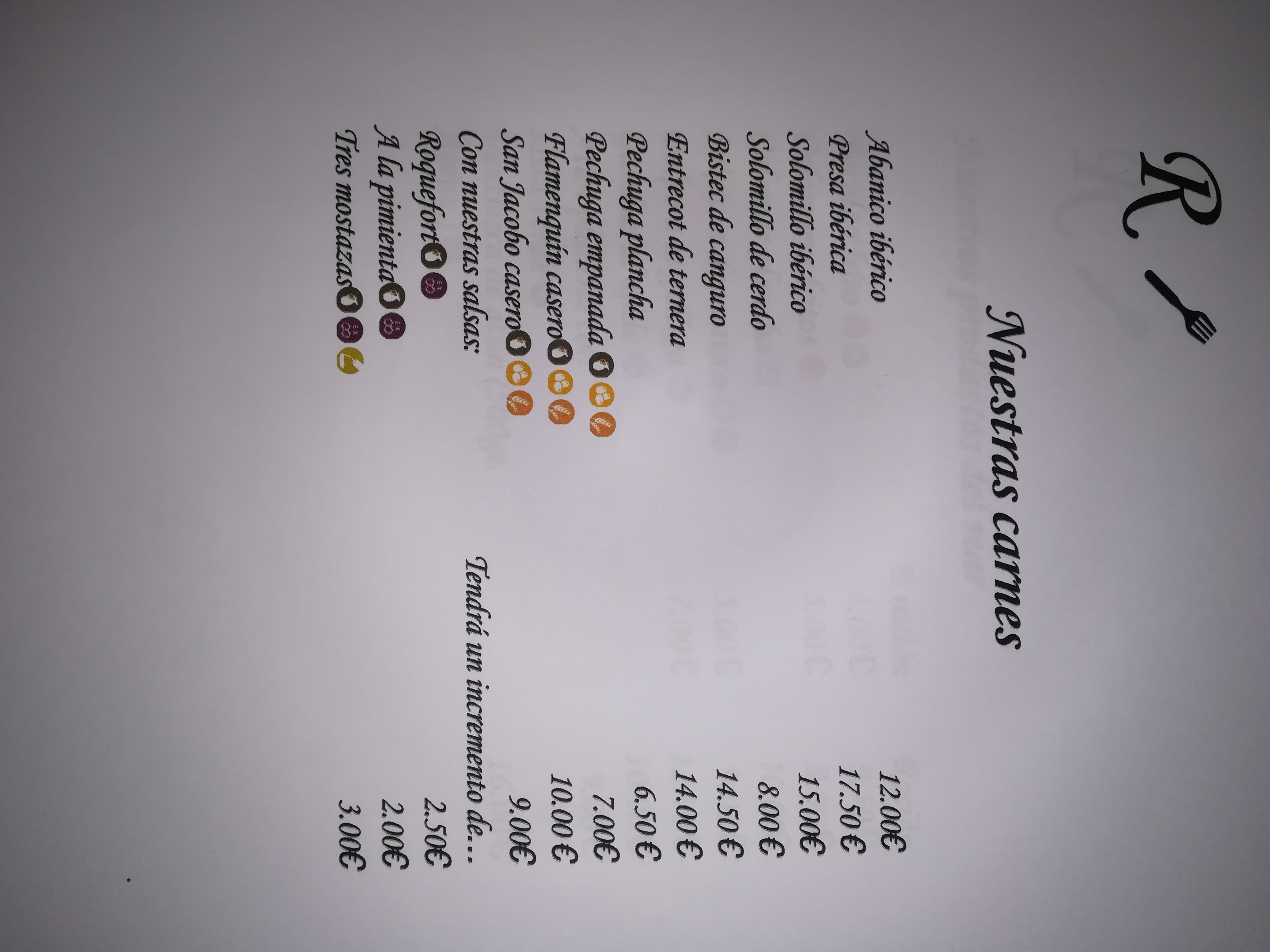 Carta de RESTAURANTE EL MONACILLO  — página 12