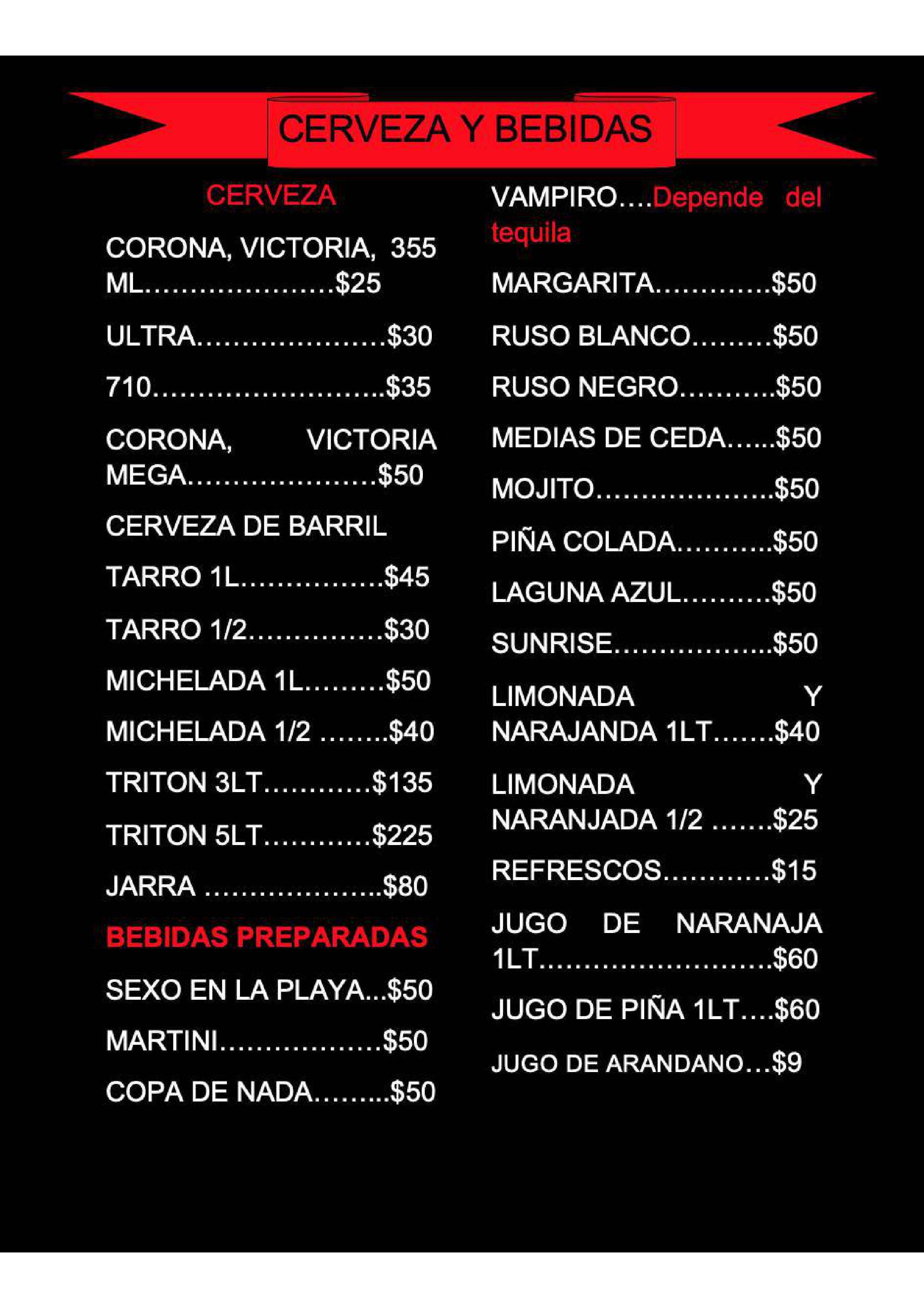 Carta de BUNKER SPORT-BAR — página 3