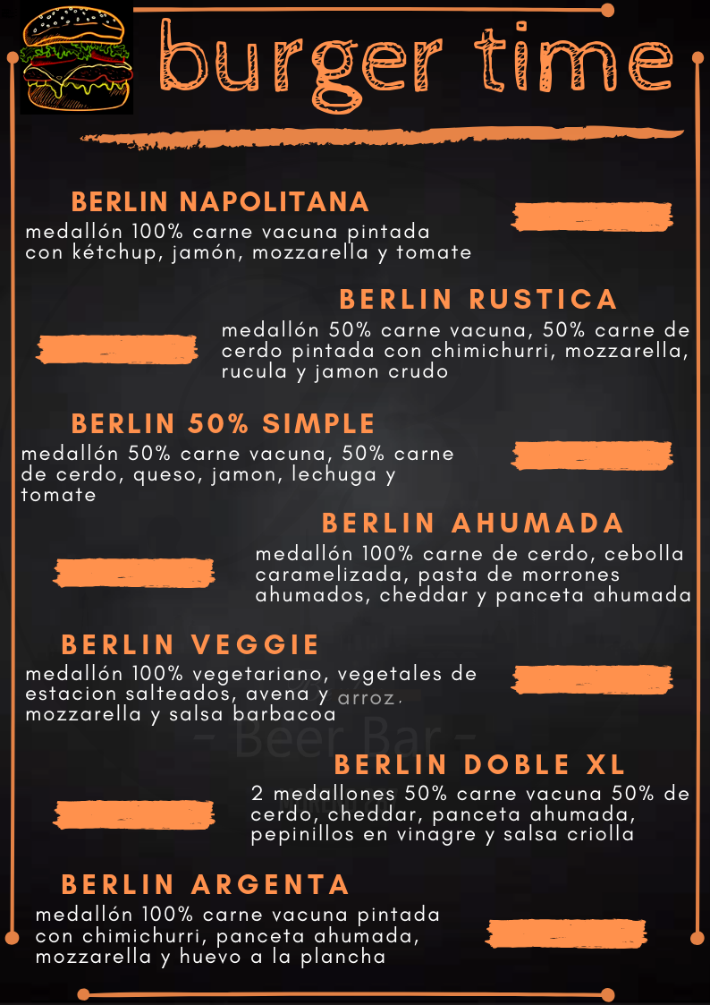 Carta de Berlín Beer Bar — página 5