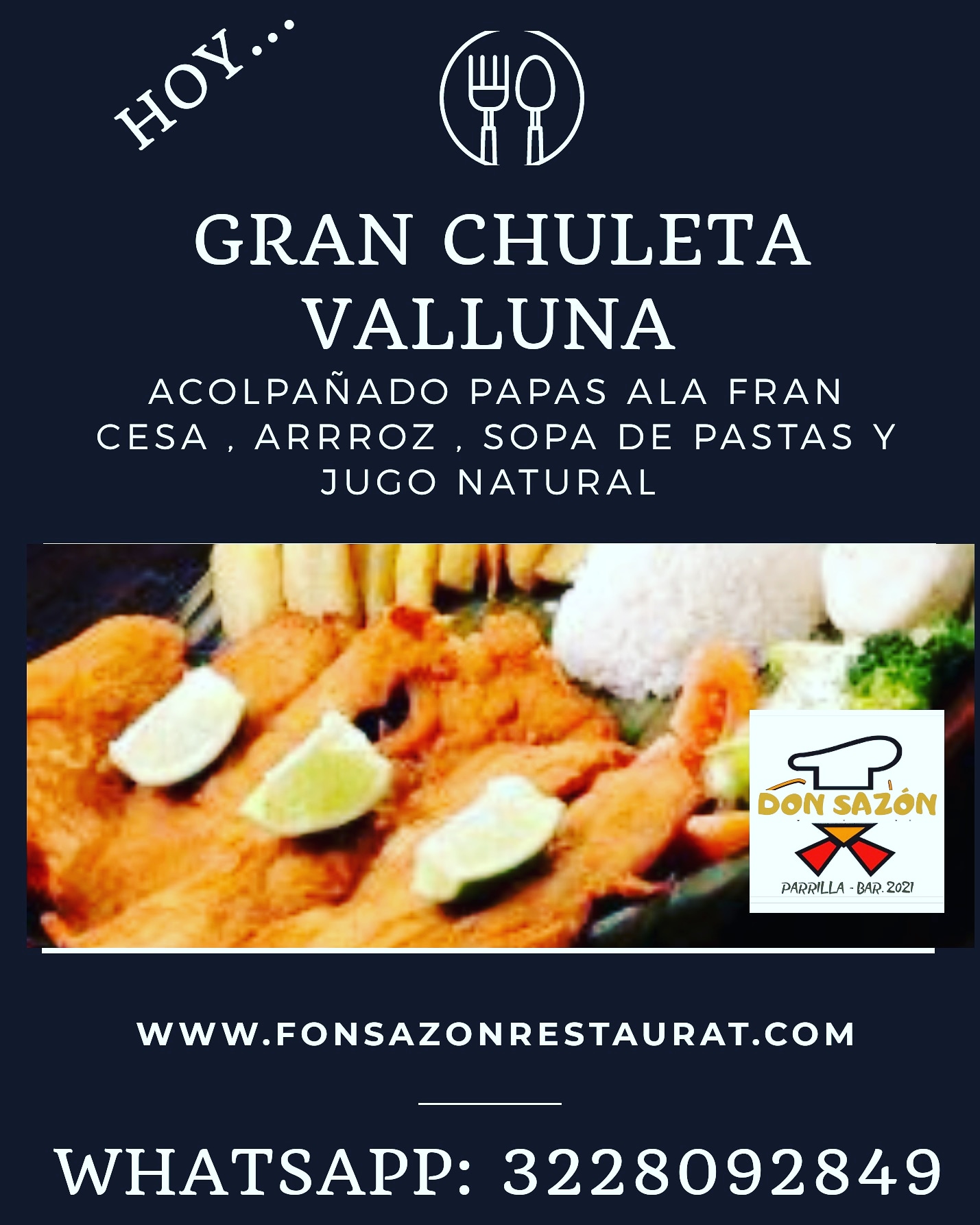 Carta de Don Sazón Restaurant  — página 3