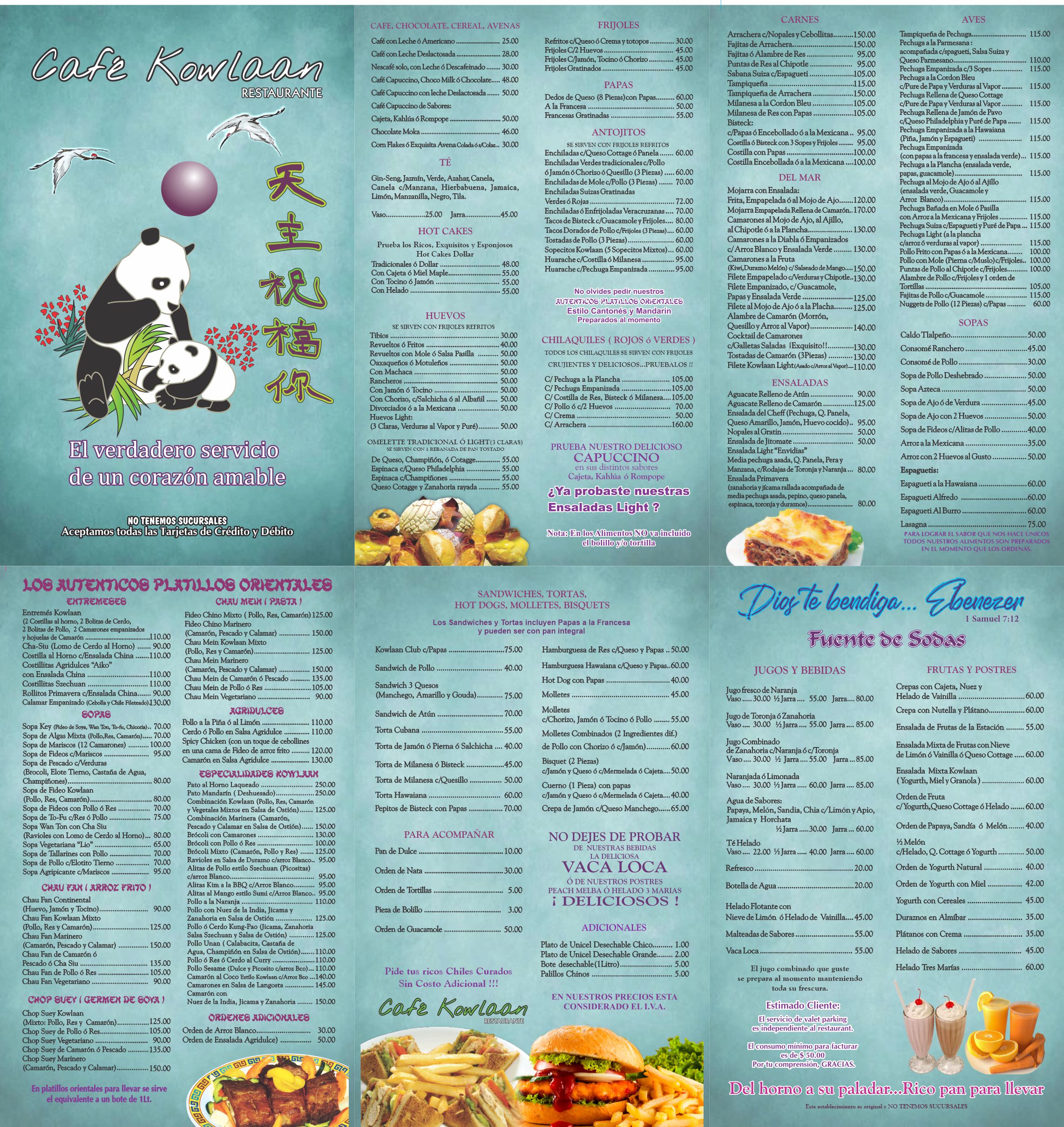 Carta de Café Kowlaan — página 1
