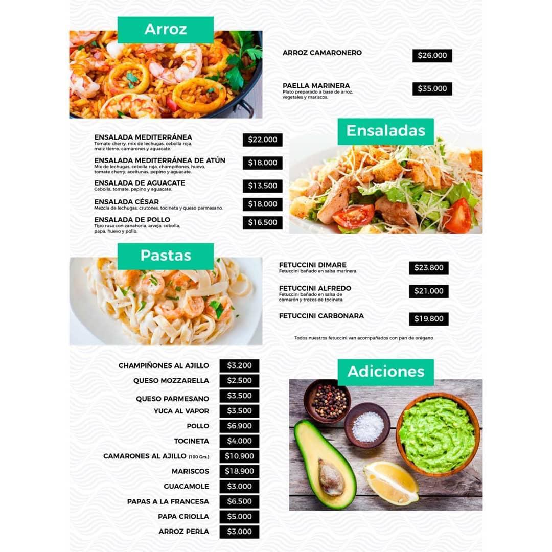 Carta de Restaurante el lago — página 2