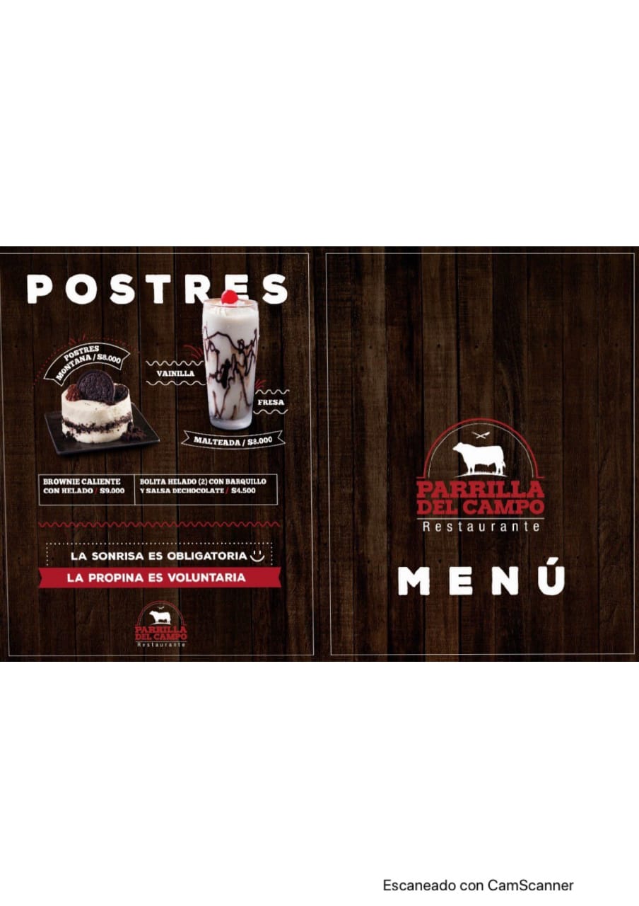 Carta de Parrilla del Campo Restaurante — página 6