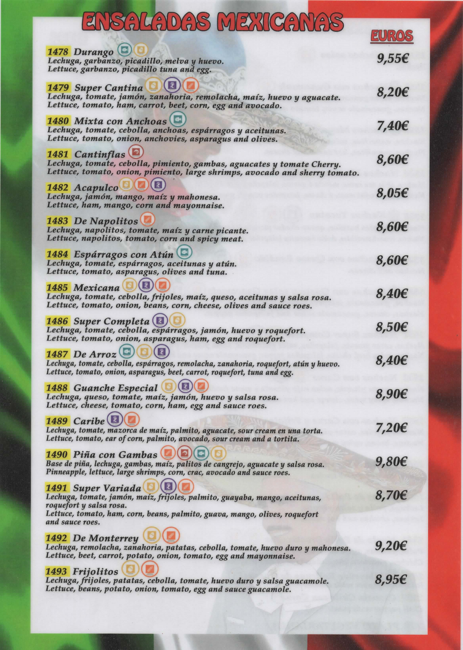 Carta de Cantina Canfinflas — página 5