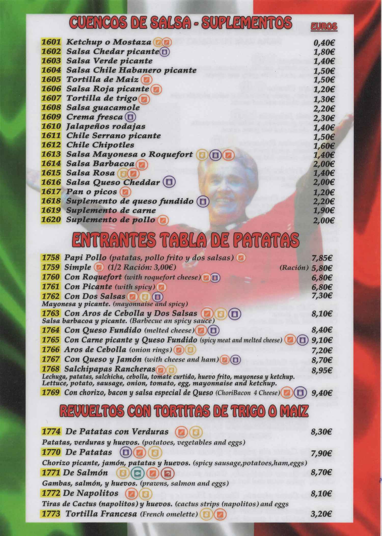 Carta de Cantina Canfinflas — página 8