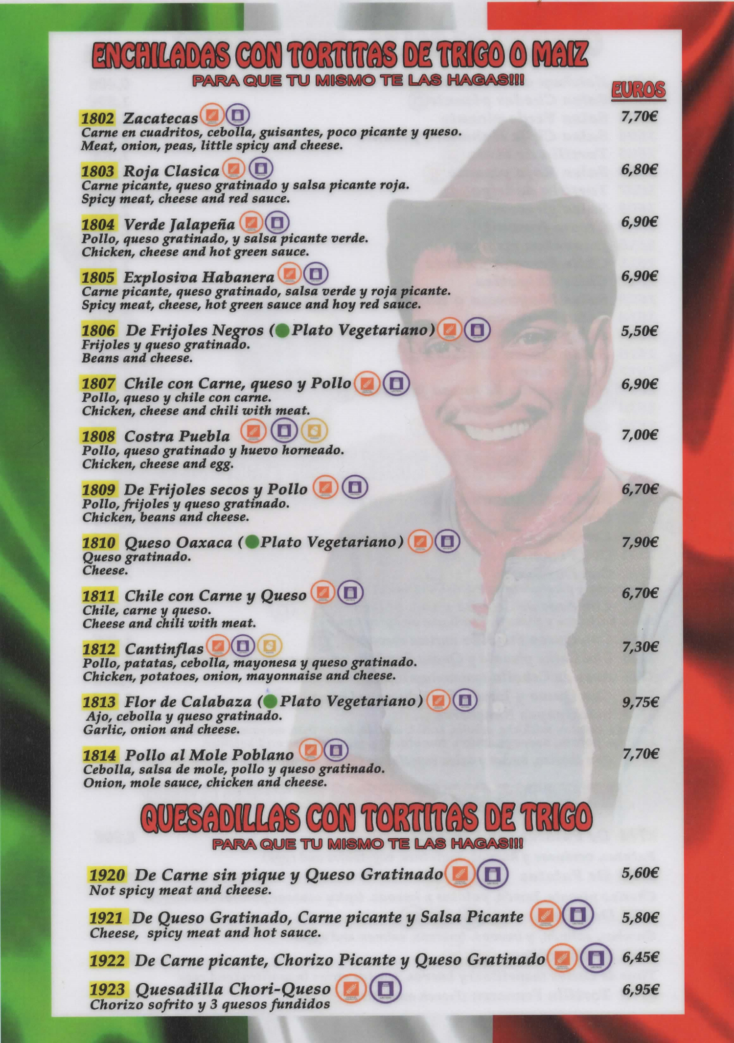 Carta de Cantina Canfinflas — página 7