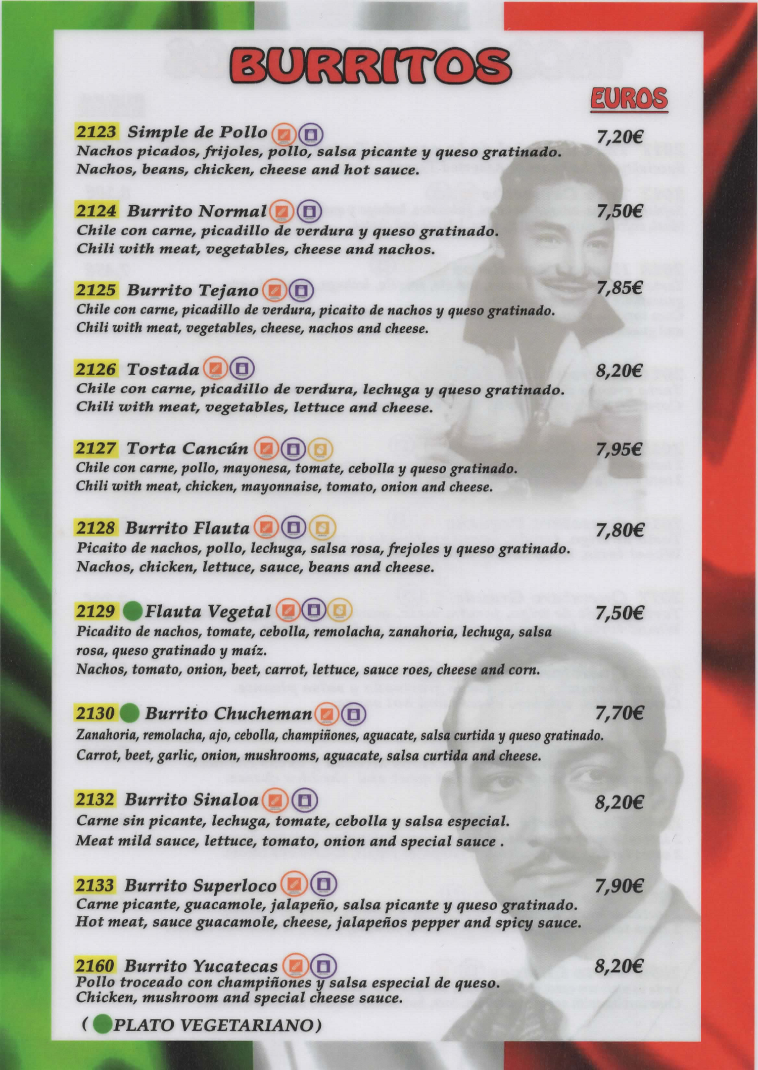 Carta de Cantina Canfinflas — página 9