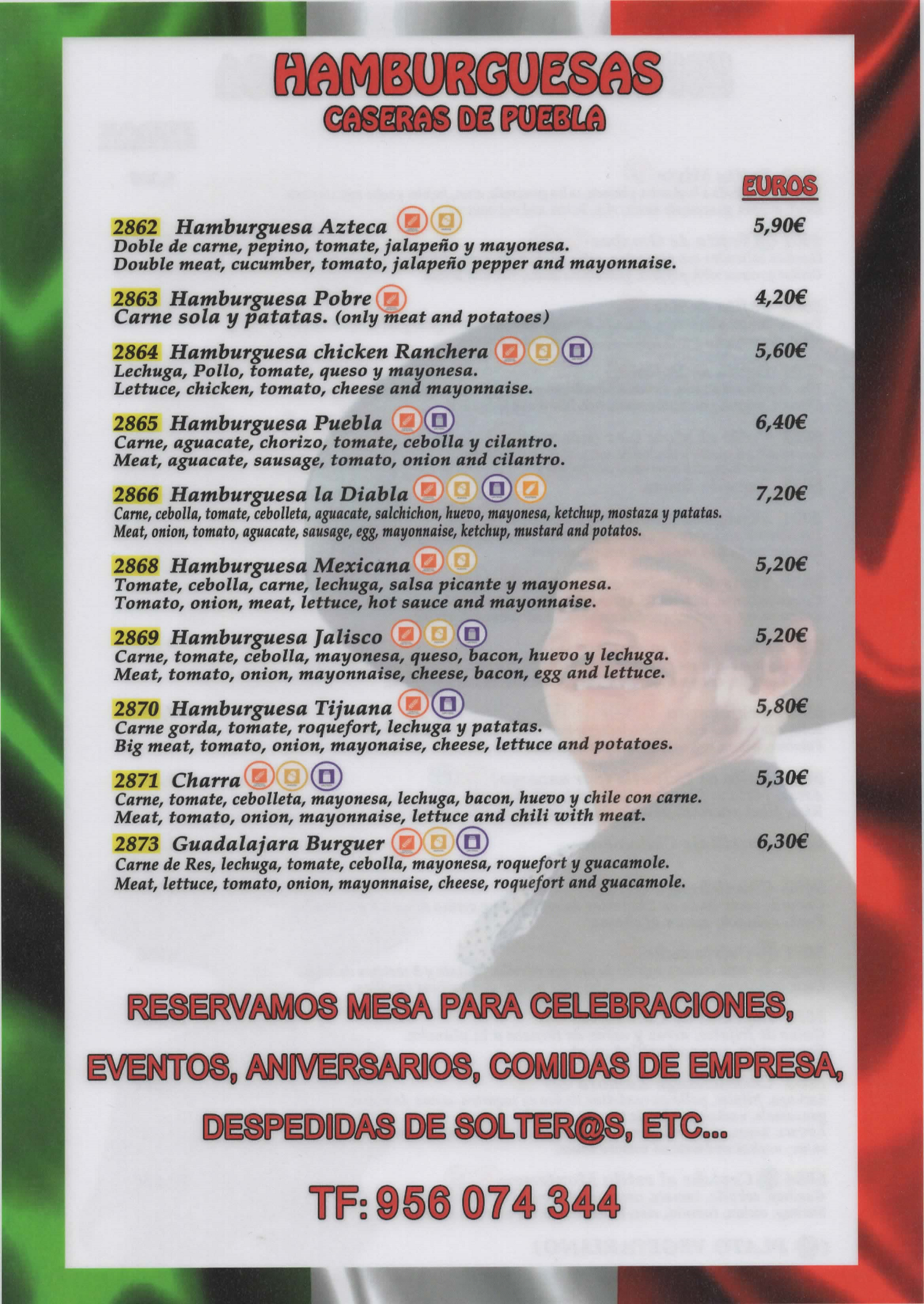 Carta de Cantina Canfinflas — página 12