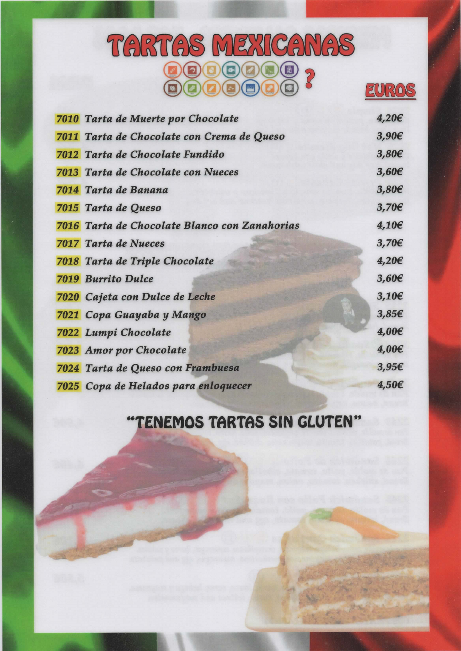 Carta de Cantina Canfinflas — página 14