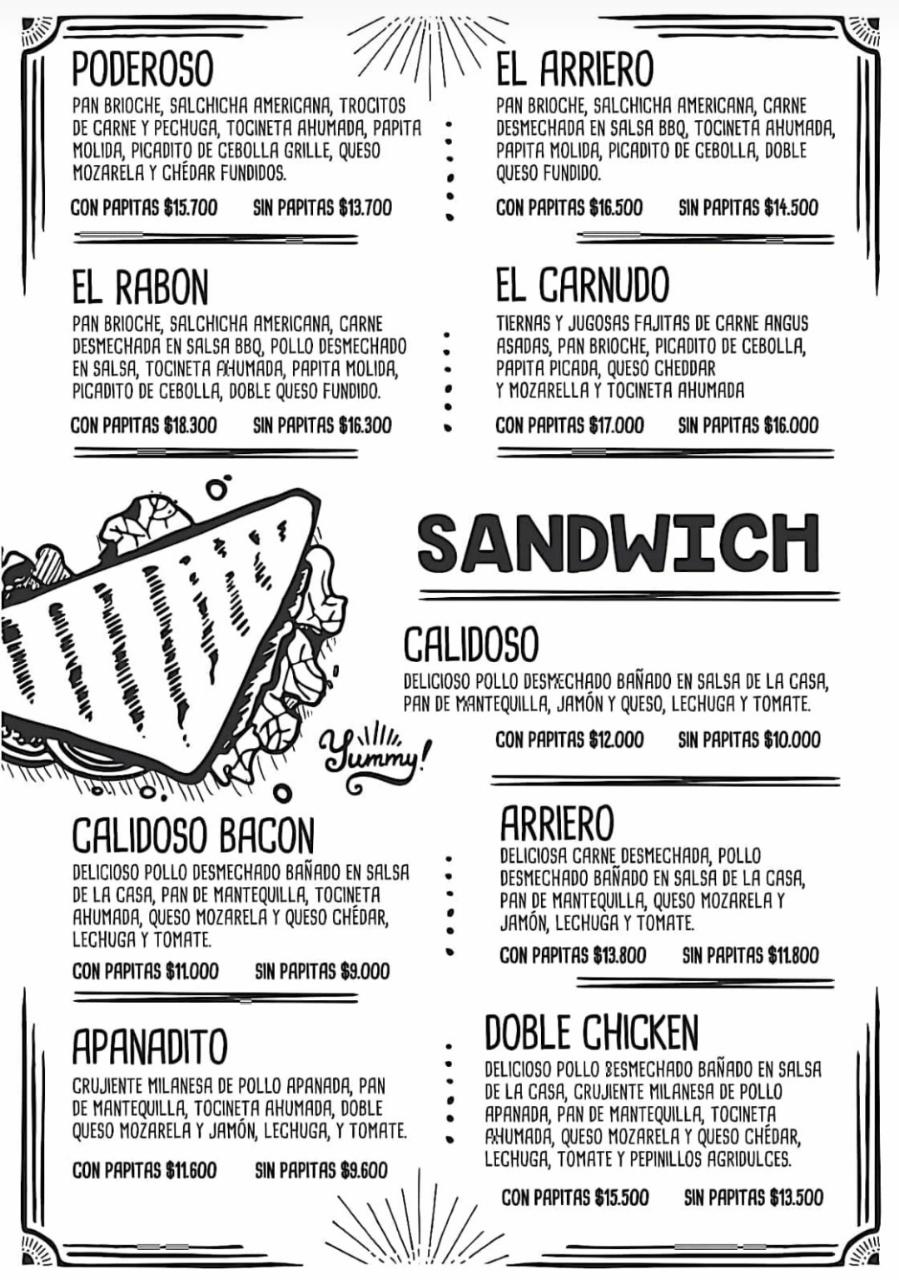 Carta de 12b Burger Angus Beef — página 4