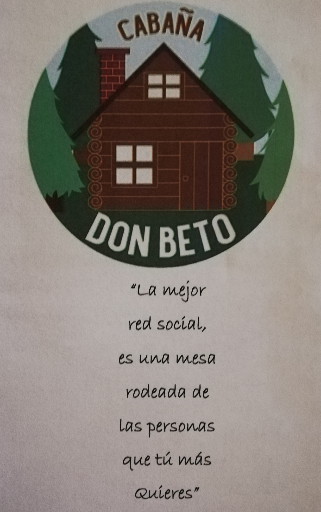 Carta de Cabaña Don Beto — página 1