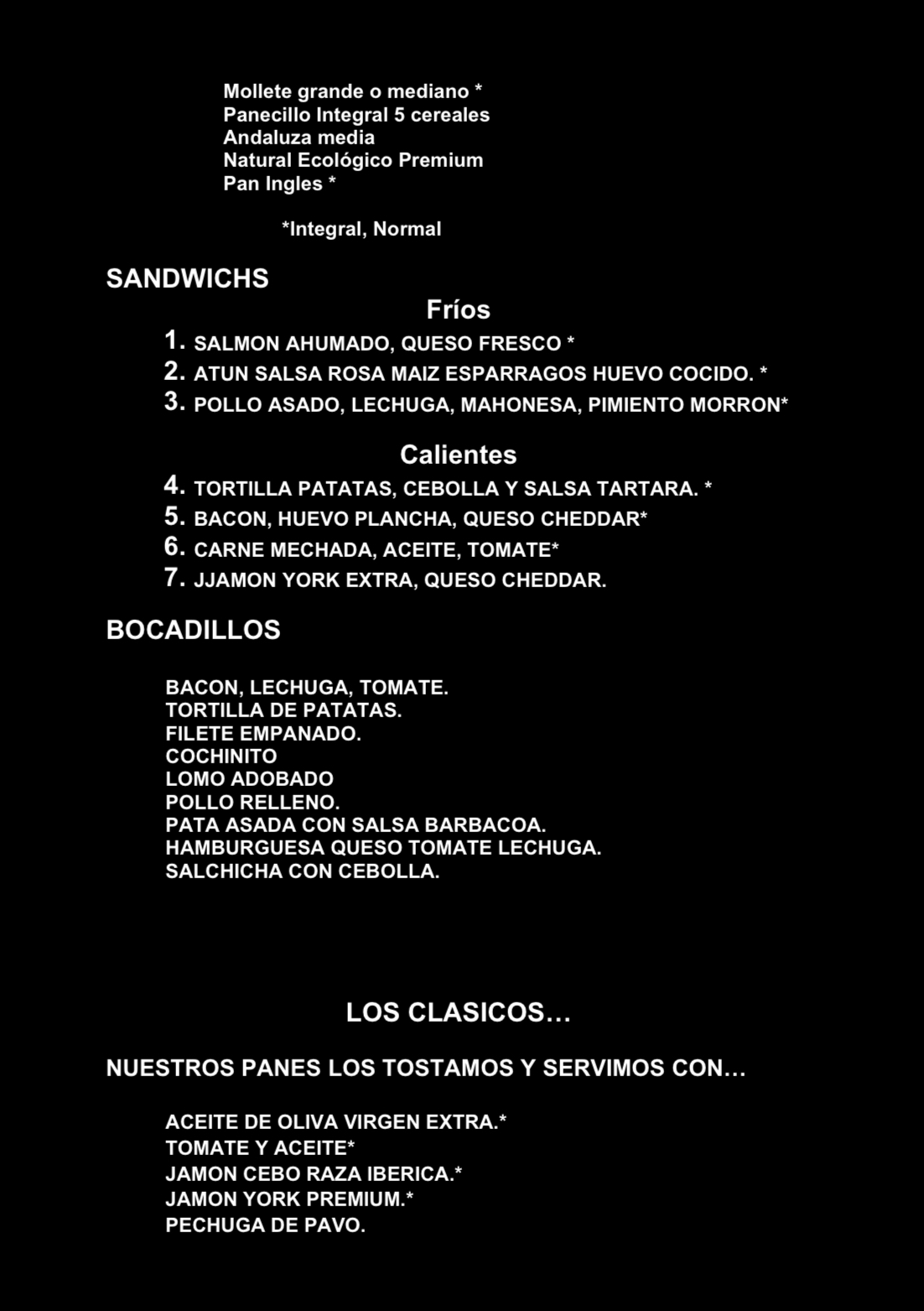 Carta de Cafetería IES Heliopolis  — página 4